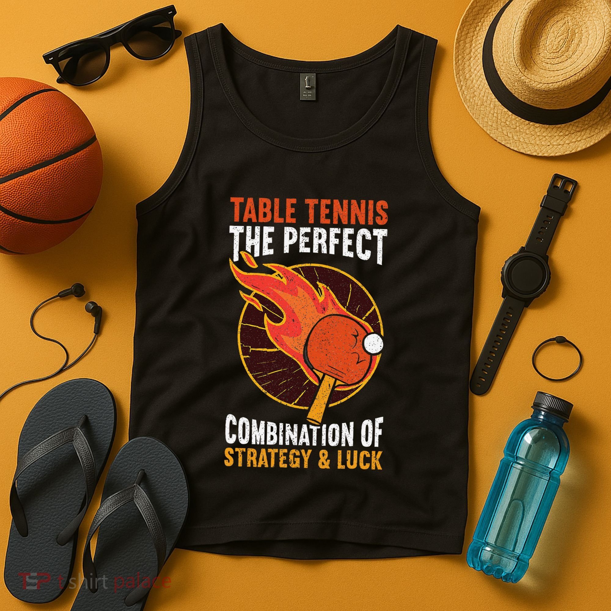 The Perfect Combination Of Strategy & Luck Fun Table Tennis Tank Top