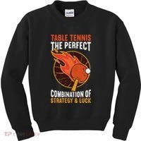 The Perfect Combination Of Strategy & Luck Fun Table Tennis Kids Sweatshirt thumb 0