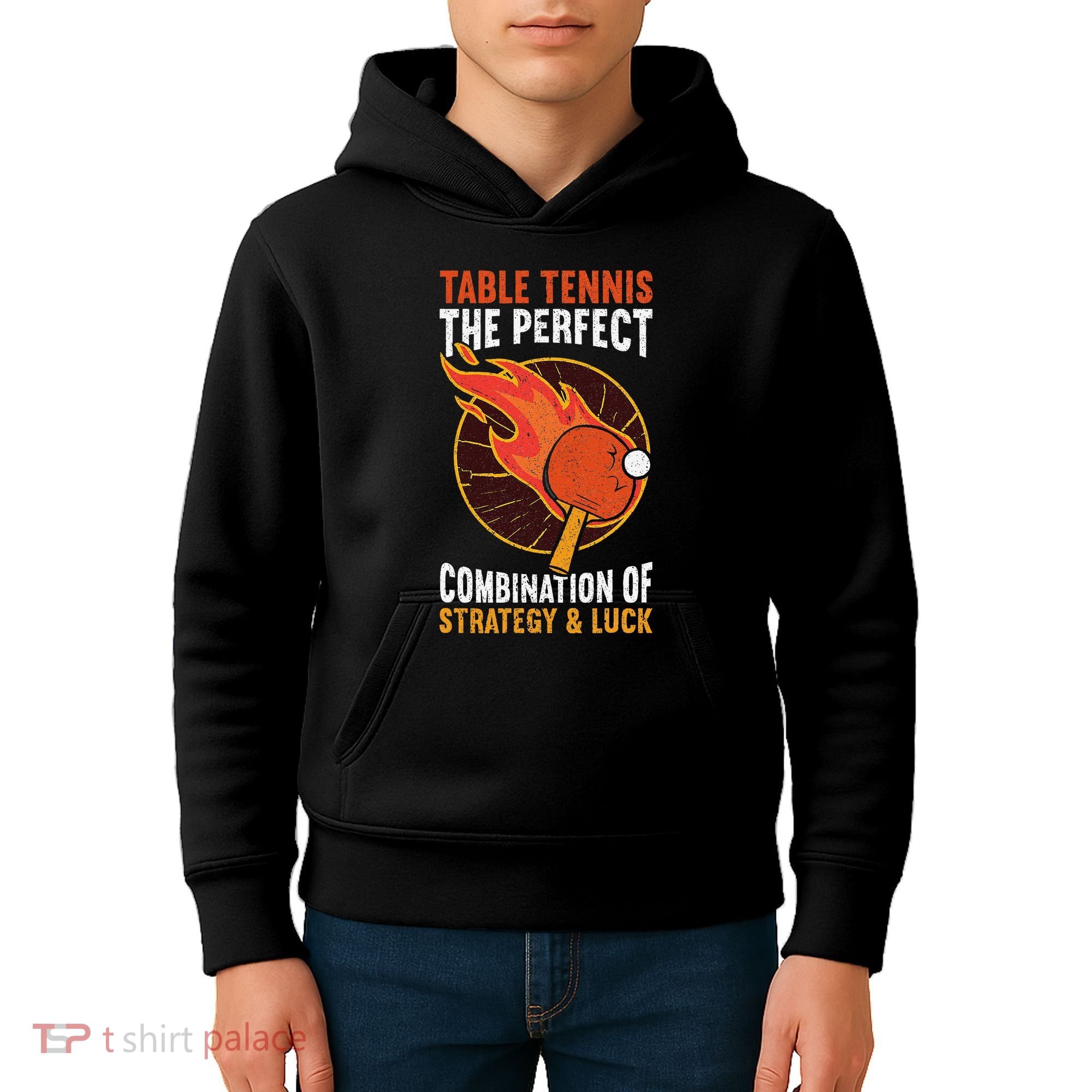 The Perfect Combination Of Strategy & Luck Fun Table Tennis Kids Hoodie
