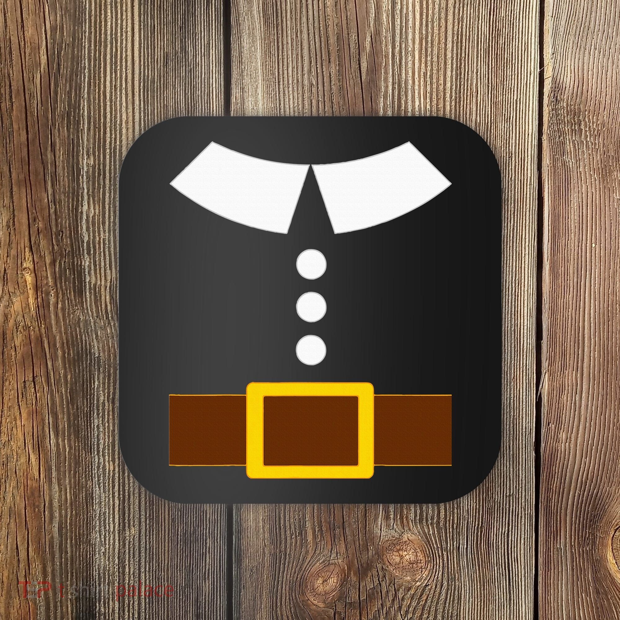 Thanksgiving Pilgrim Costume Turkey Day Coaster