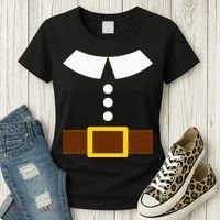 Thanksgiving Pilgrim Costume Turkey Day Women's T-Shirt thumb 3