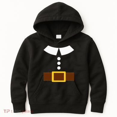 Thanksgiving Pilgrim Costume Turkey Day Kids Hoodie