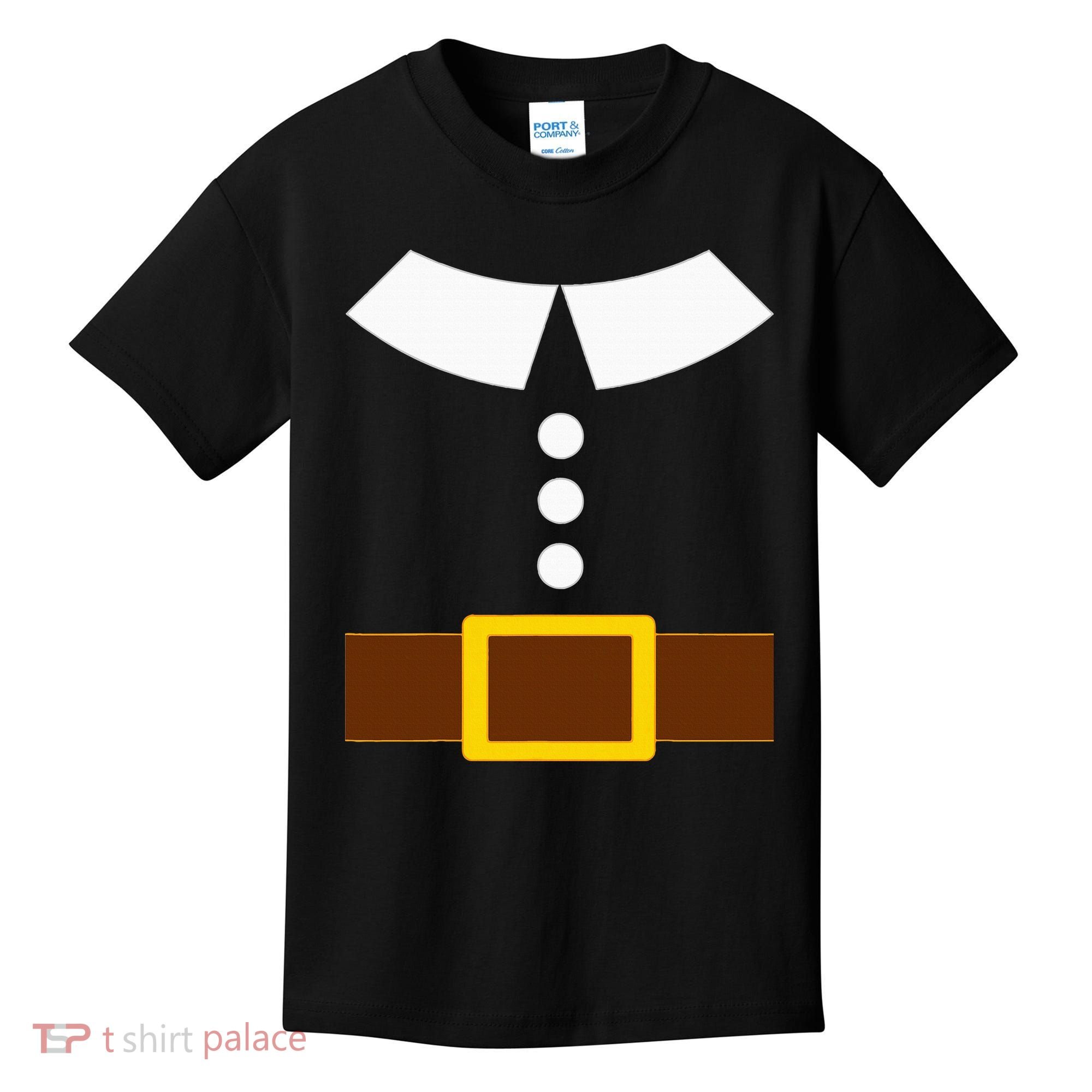 Thanksgiving Pilgrim Costume Turkey Day Kids T-Shirt