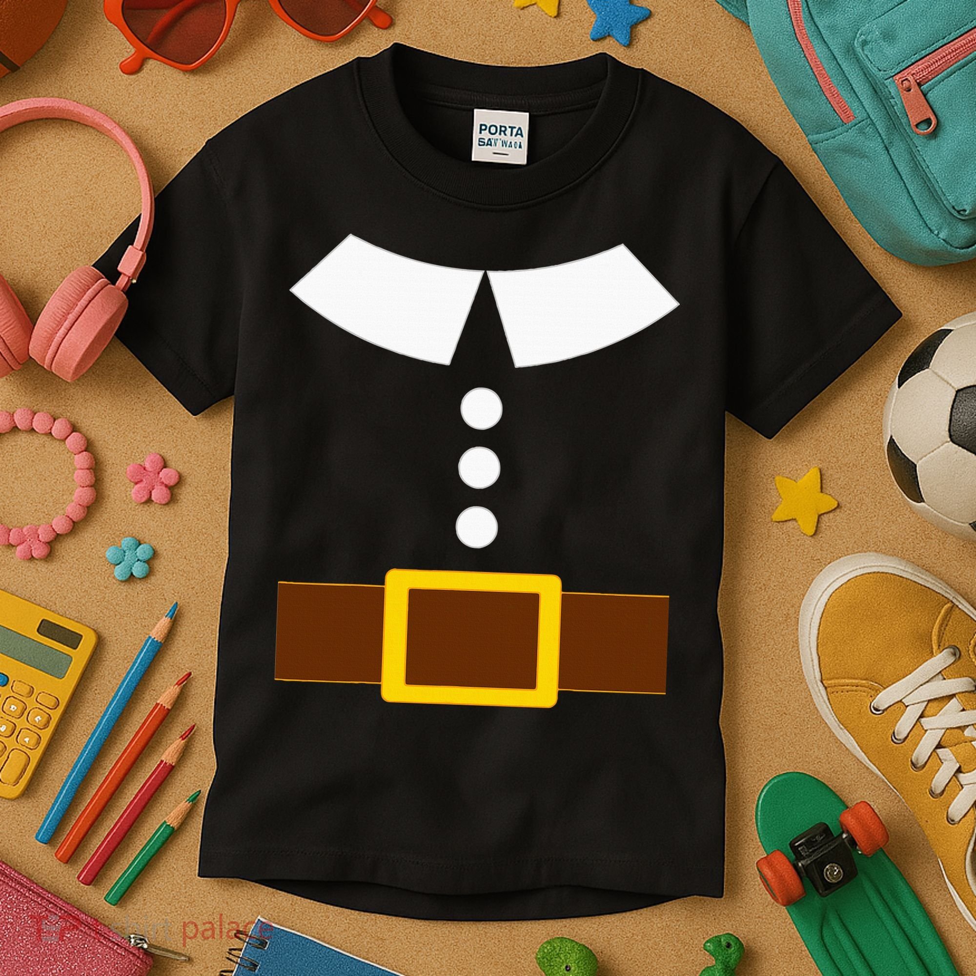Thanksgiving Pilgrim Costume Turkey Day Kids T-Shirt