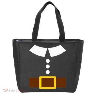Thanksgiving Pilgrim Costume Turkey Day Tote Bag