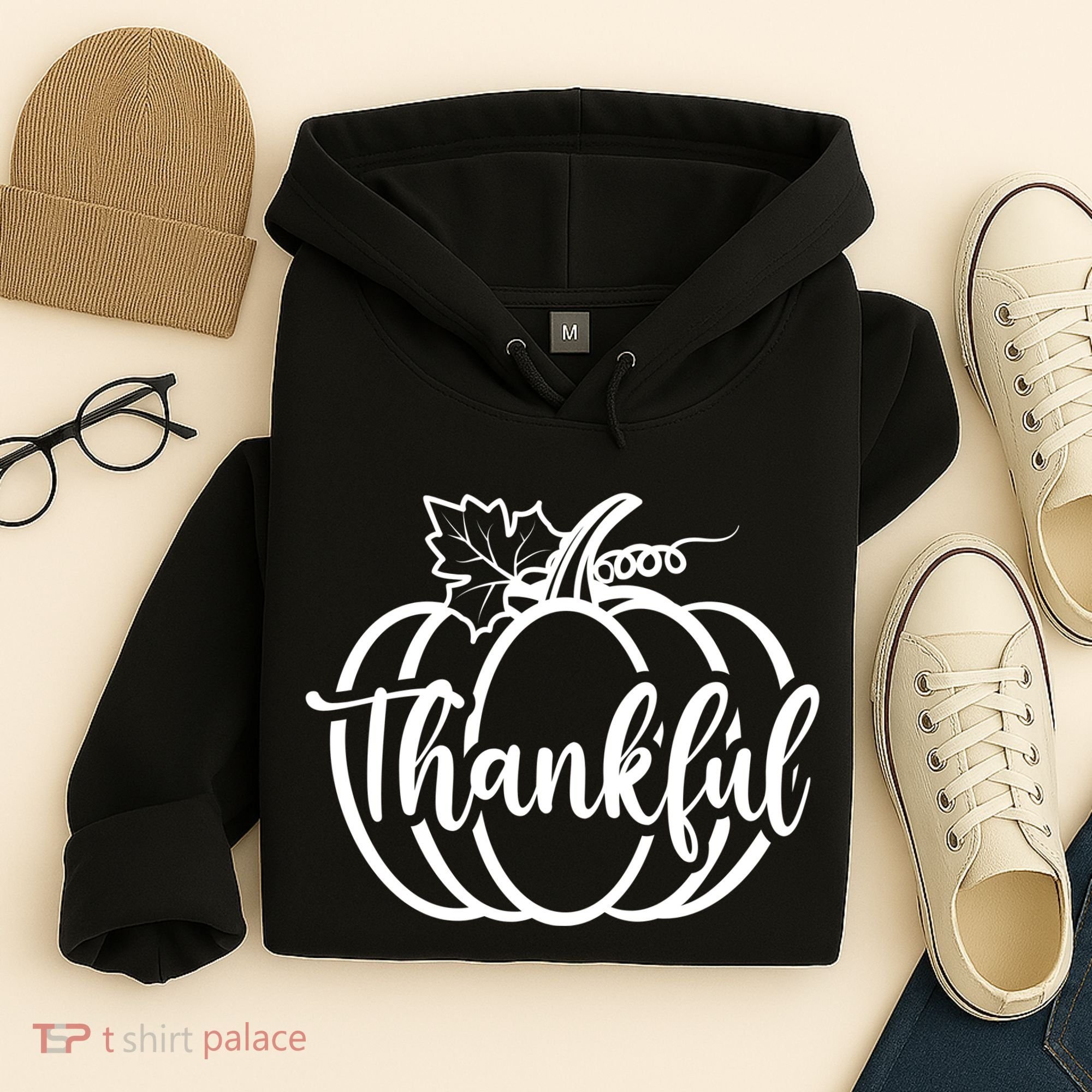 Thankful Pumpkin Cute Cozy Hoodie