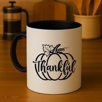 Thankful Pumpkin Cute Cozy Coffee Mug thumb 4
