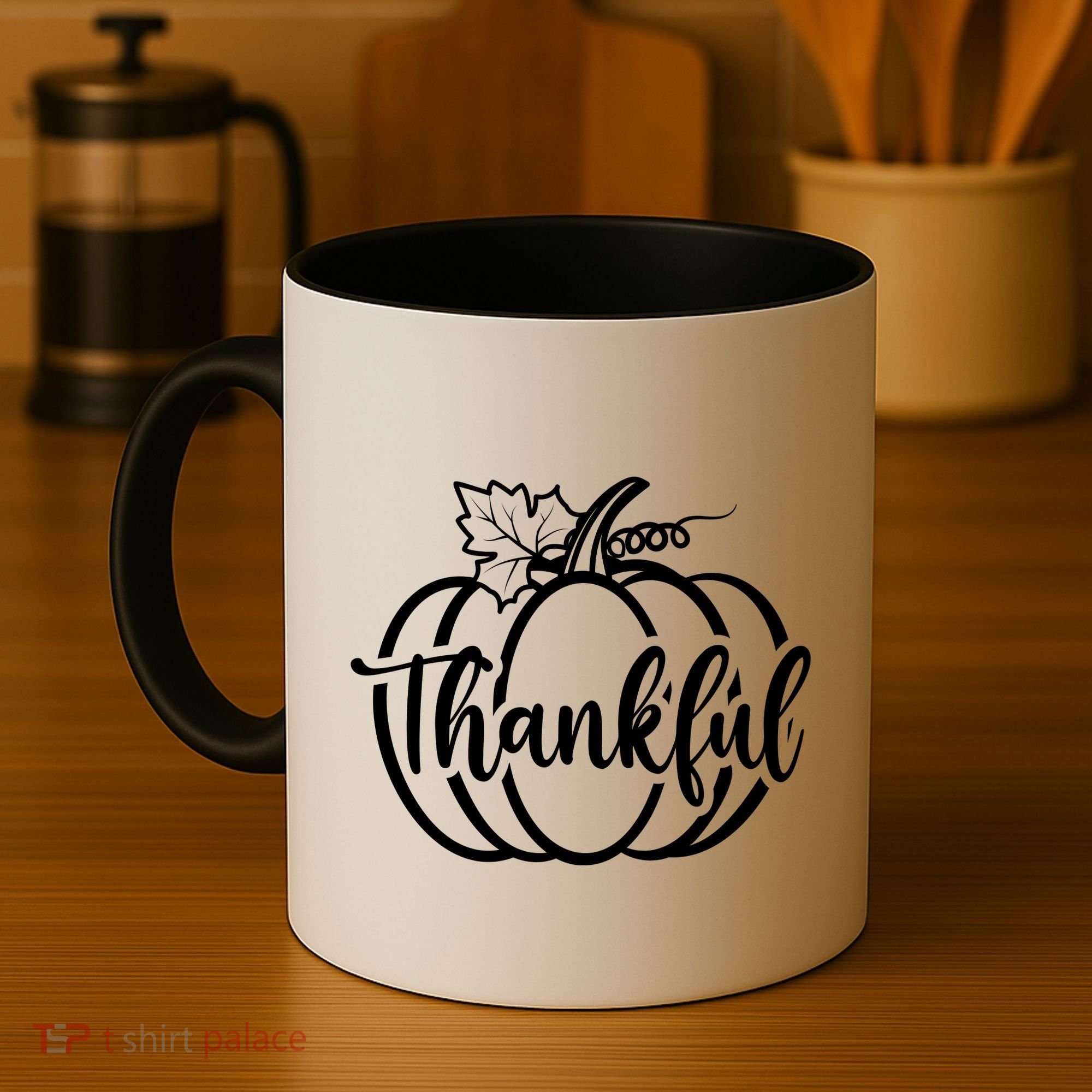 Thankful Pumpkin Cute Cozy Coffee Mug
