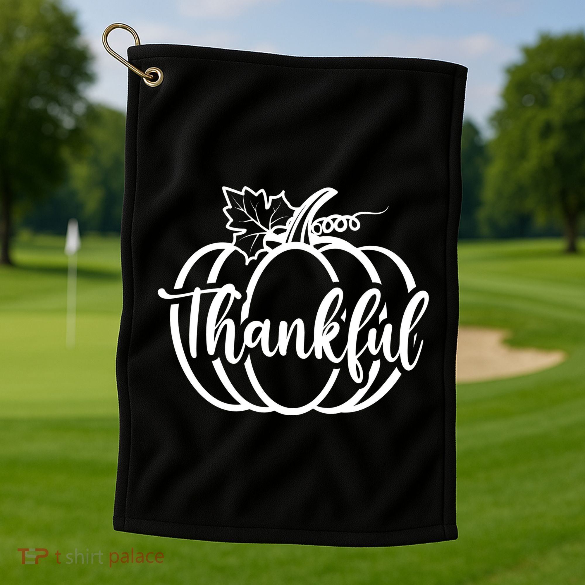 Thankful Pumpkin Cute Cozy Golf Towel