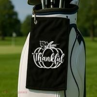 Thankful Pumpkin Cute Cozy Golf Towel thumb 2