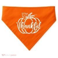 Thankful Pumpkin Cute Cozy USA-Made Doggie Bandana thumb 0
