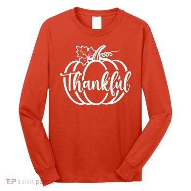 Thankful Pumpkin Cute Cozy Long Sleeve Shirt