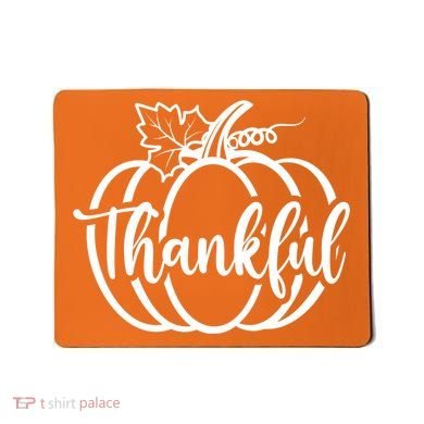 Thankful Pumpkin Cute Cozy Mousepad