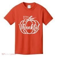 Thankful Pumpkin Cute Cozy Kids T-Shirt thumb 0