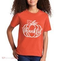 Thankful Pumpkin Cute Cozy Kids T-Shirt thumb 2