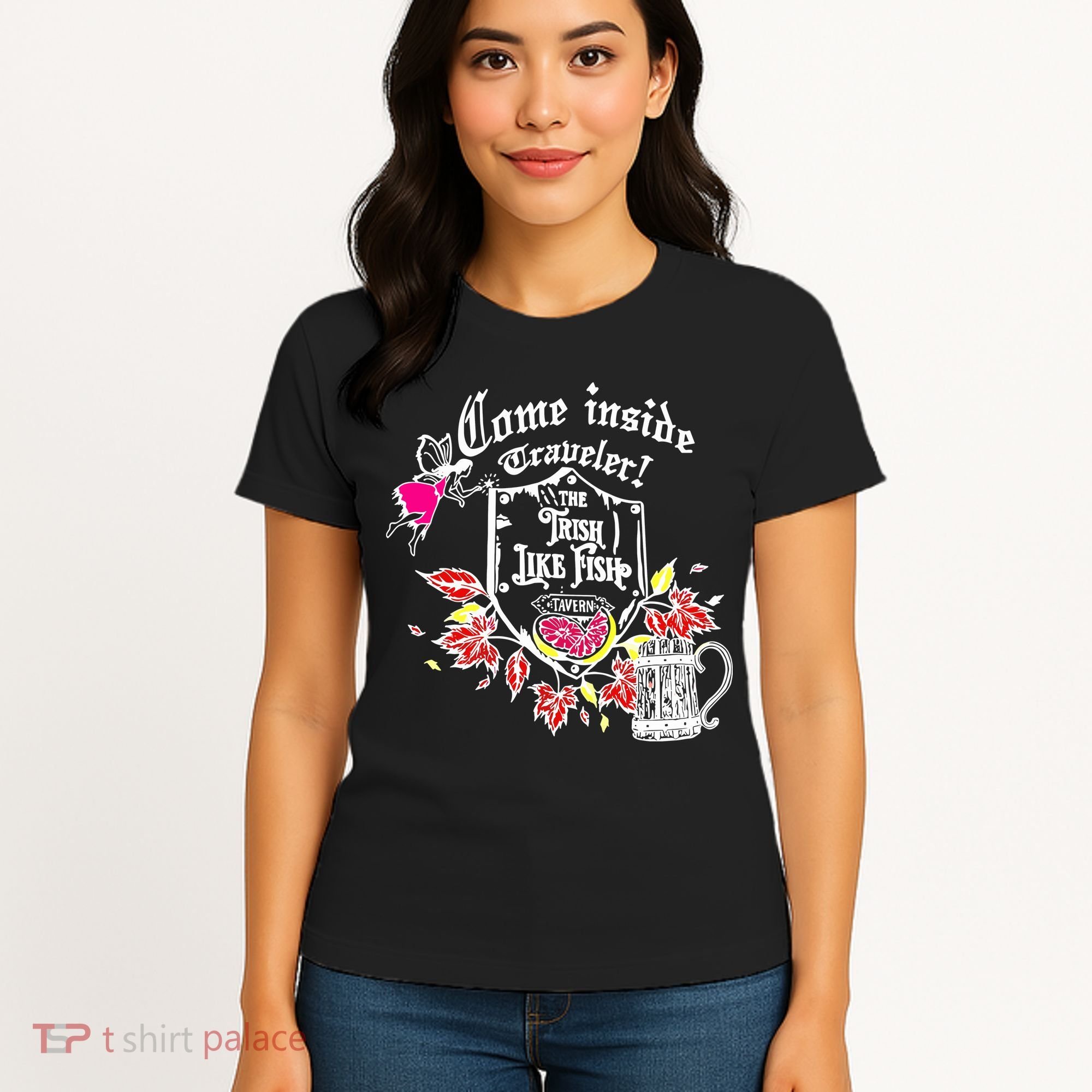 Trisha Paytas Come Inside Traveler The Trish Like Fish Tavern Women's T-Shirt