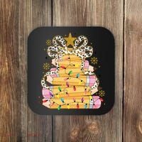 Teacher Pencil Christmas Tree Coaster thumb 0
