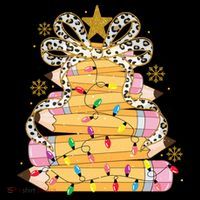 Teacher Pencil Christmas Tree Coaster thumb 2