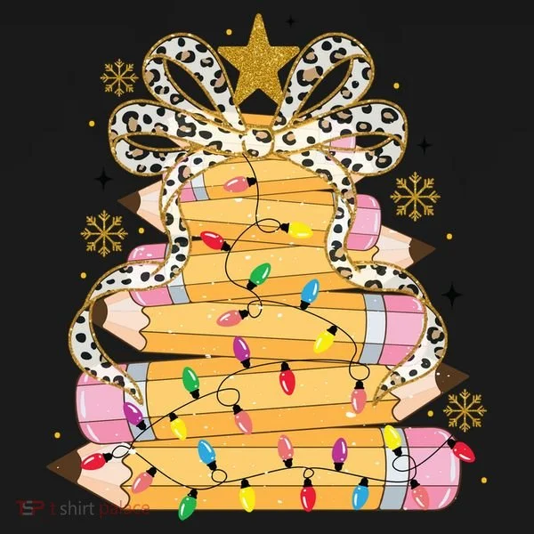 Teacher Pencil Christmas Tree Toddler Hoodie