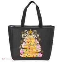 Teacher Pencil Christmas Tree Tote Bag thumb 0