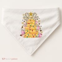 Teacher Pencil Christmas Tree USA-Made Doggie Bandana thumb 0