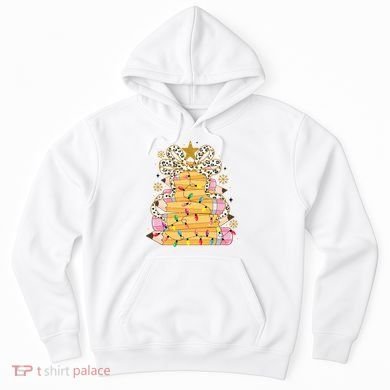 Teacher Pencil Christmas Tree Hoodie