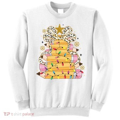 Teacher Pencil Christmas Tree Sweatshirt