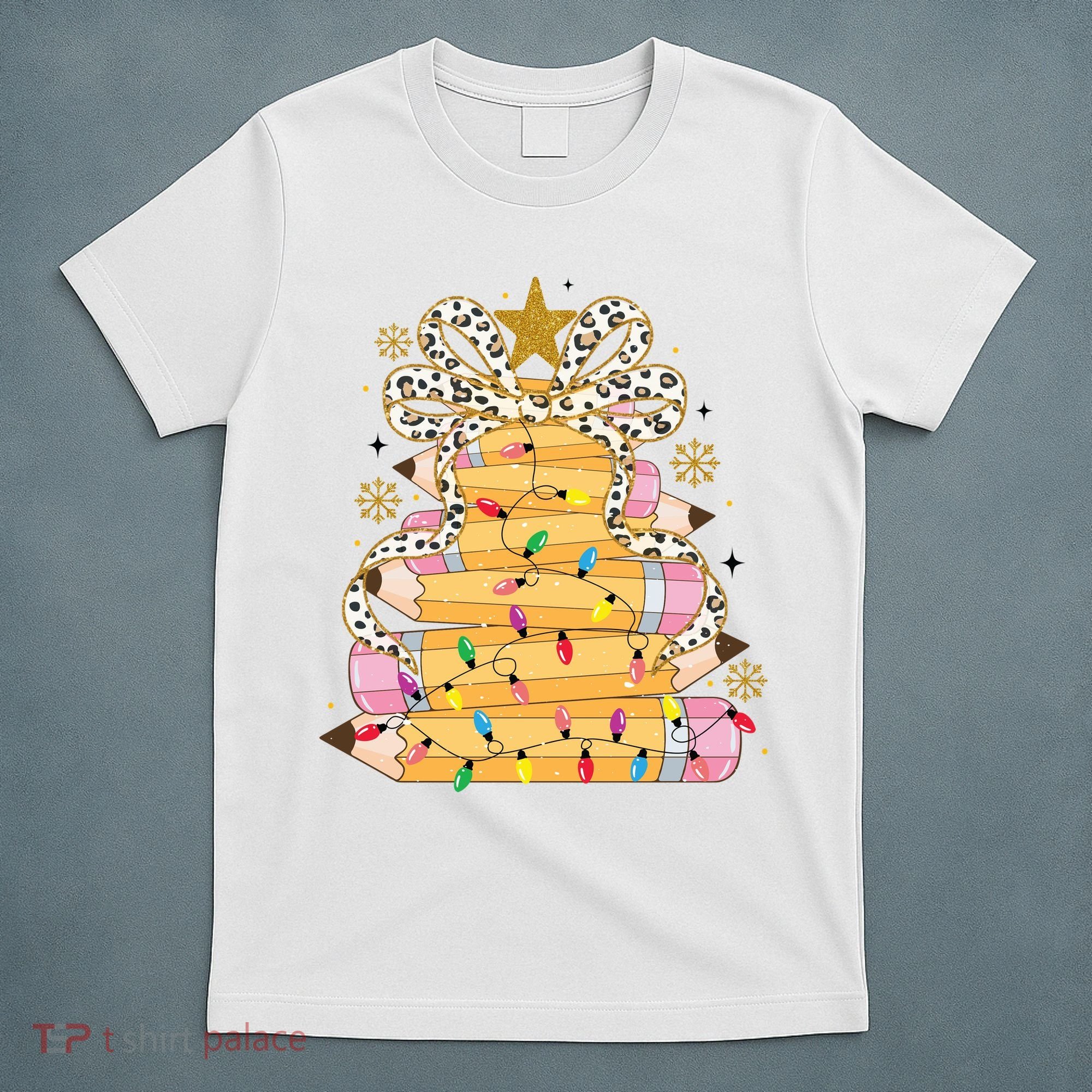 Teacher Pencil Christmas Tree T-Shirt