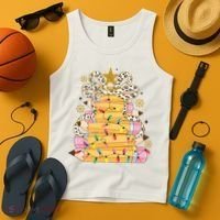 Teacher Pencil Christmas Tree Tank Top thumb 4