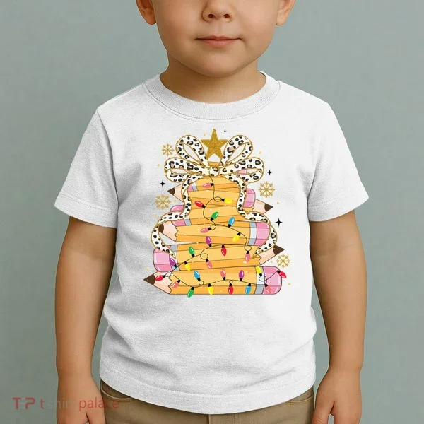Teacher Pencil Christmas Tree Toddler T-Shirt