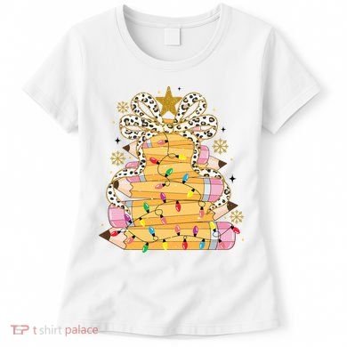 Teacher Pencil Christmas Tree Women's T-Shirt