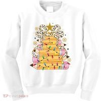 Teacher Pencil Christmas Tree Kids Sweatshirt thumb 0