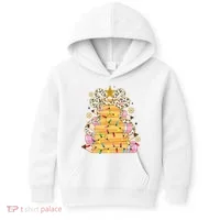 Teacher Pencil Christmas Tree Kids Hoodie thumb 0