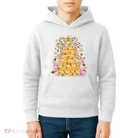 Teacher Pencil Christmas Tree Kids Hoodie thumb 4