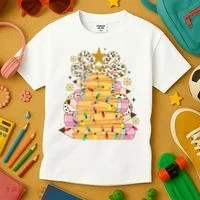 Teacher Pencil Christmas Tree Kids T-Shirt thumb 3