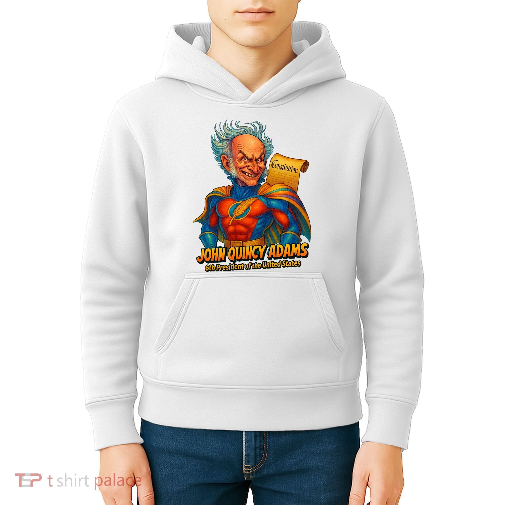 The Presidential Chronicles John Quincy Adams Kids Hoodie