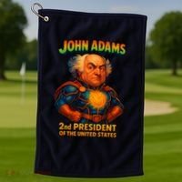 The Presidential Chronicles John Adams Golf Towel thumb 1