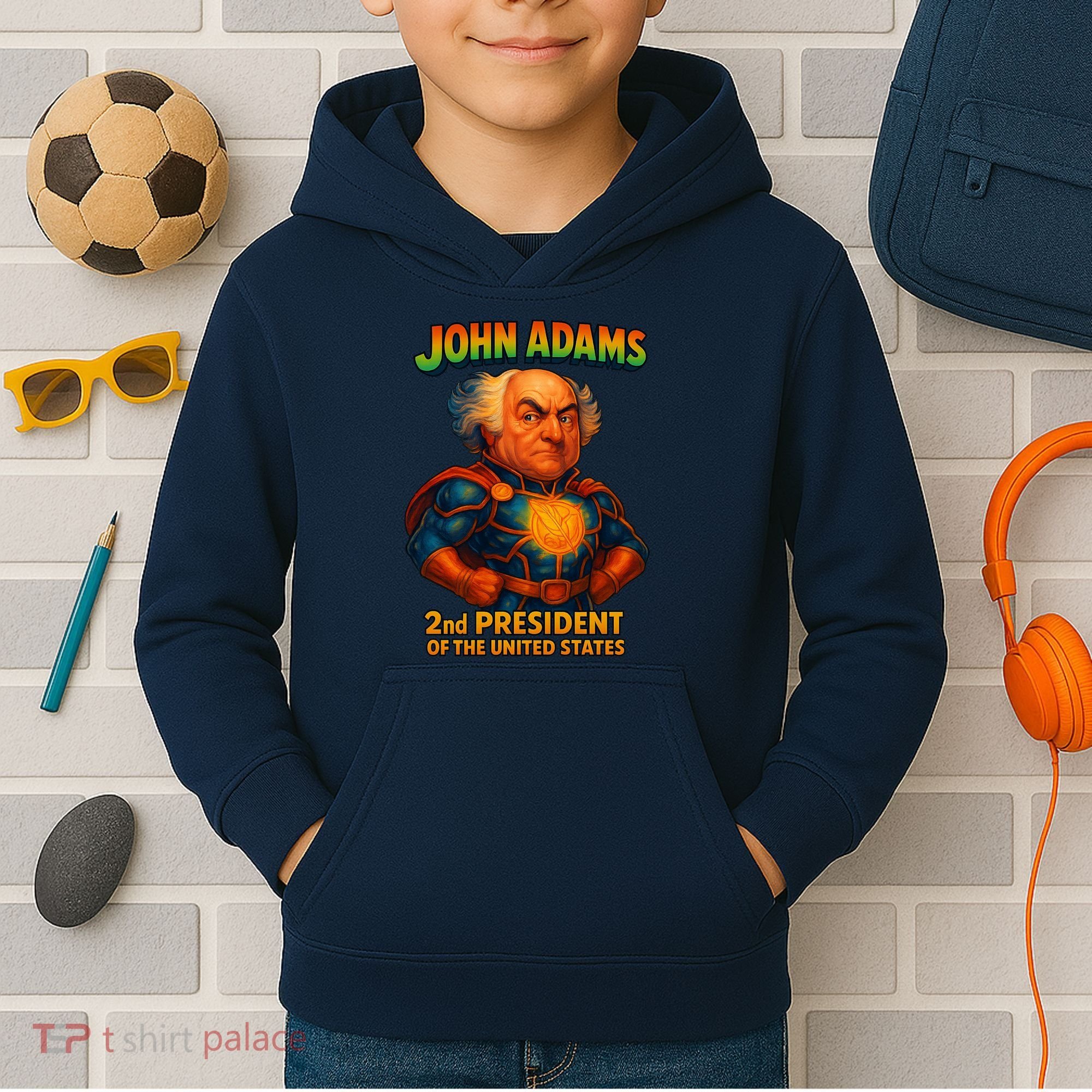 The Presidential Chronicles John Adams Kids Hoodie