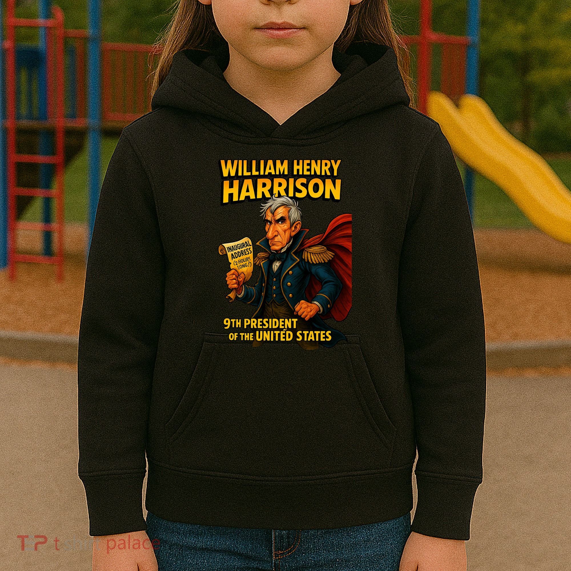 The Presidential Chronicles William Henry Harrison Kids Hoodie