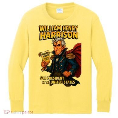 The Presidential Chronicles William Henry Harrison Kids Long Sleeve Shirt