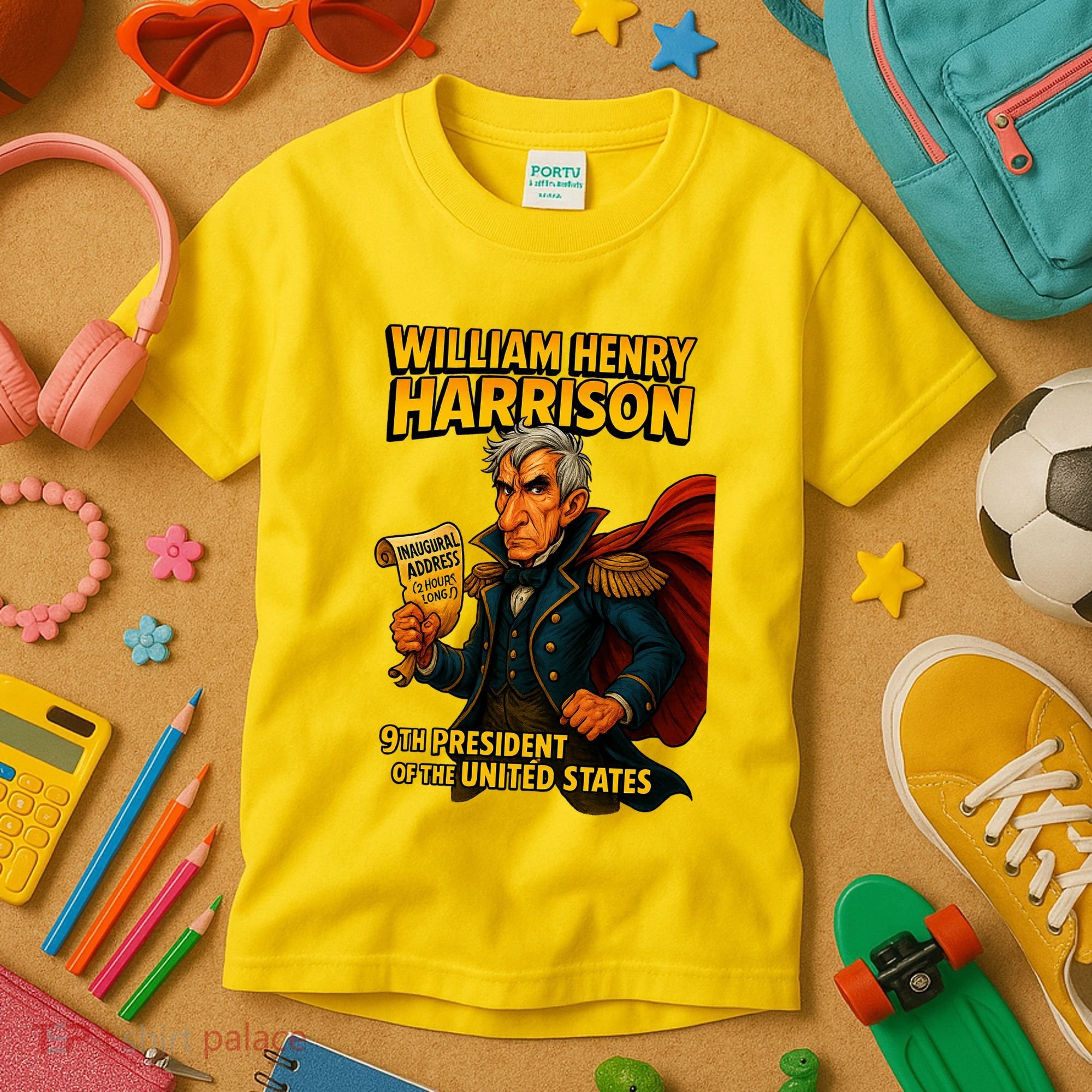 The Presidential Chronicles William Henry Harrison Kids T-Shirt