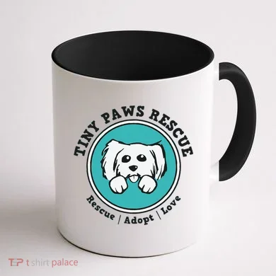 Tiny Paws Dog Logo Coffee Mug back