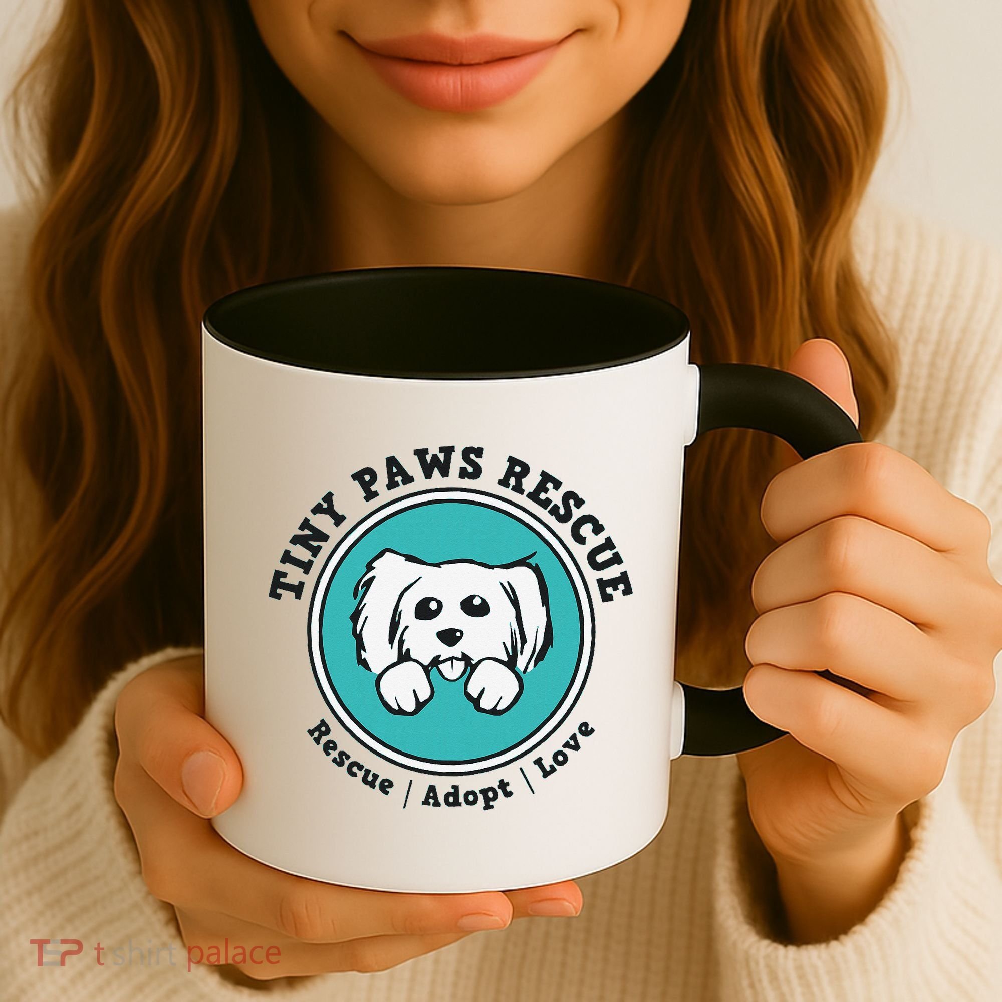 Tiny Paws Dog Logo Coffee Mug