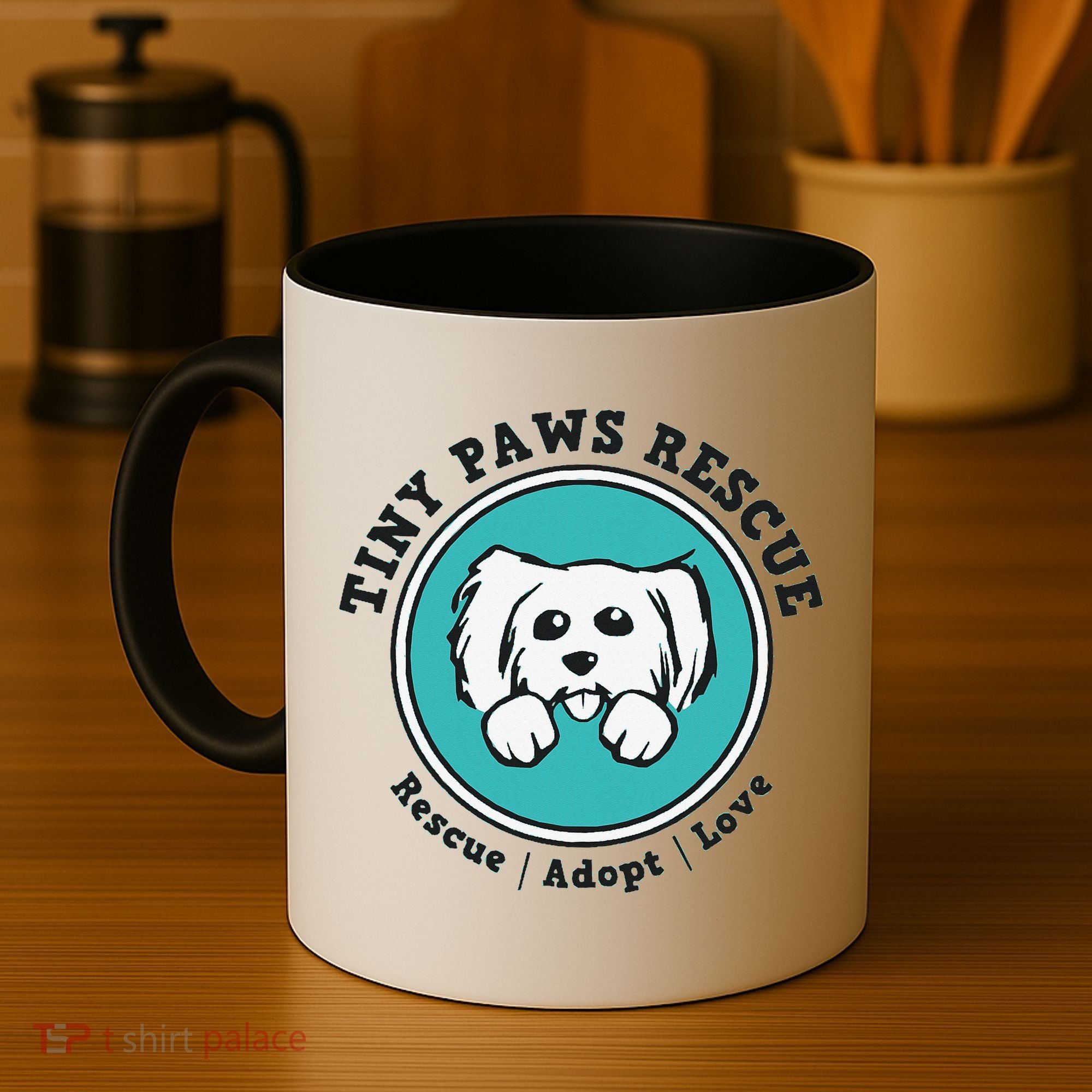 Tiny Paws Dog Logo Coffee Mug
