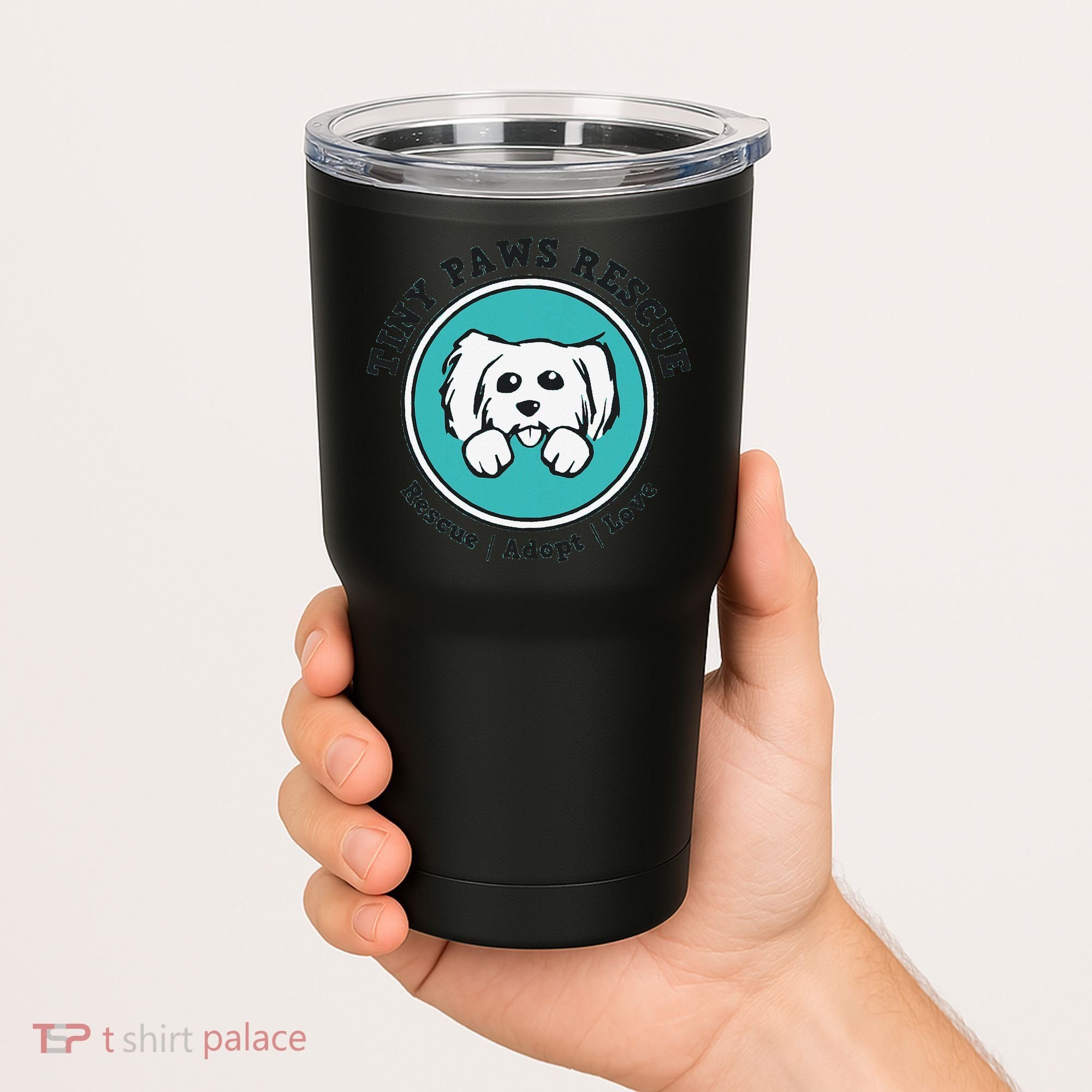Tiny Paws Dog Logo Tumbler
