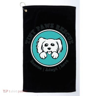 Tiny Paws Dog Logo Golf Towel