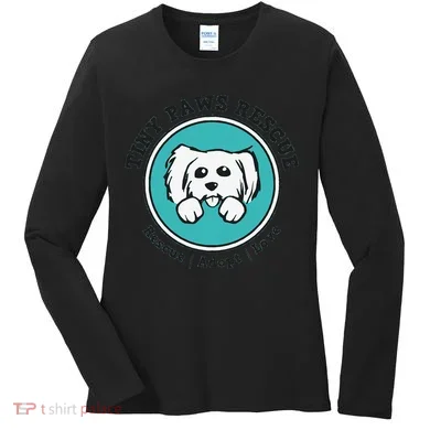 Tiny Paws Dog Logo Women's Long Sleeve Shirt