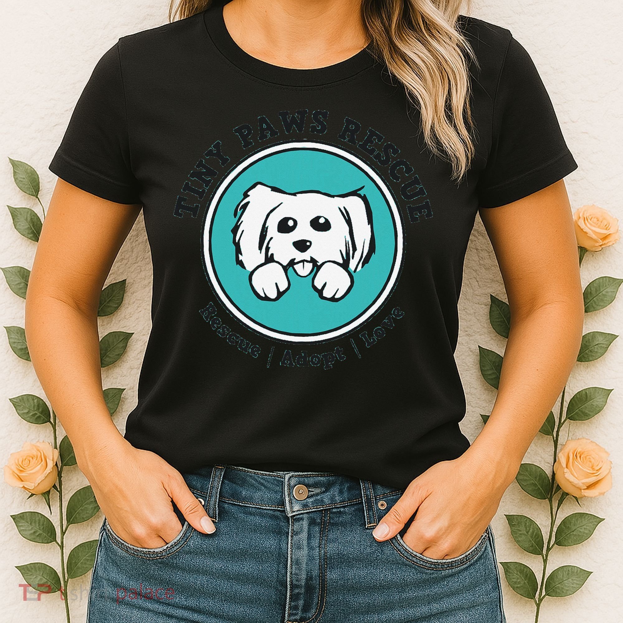 Tiny Paws Dog Logo Women's T-Shirt
