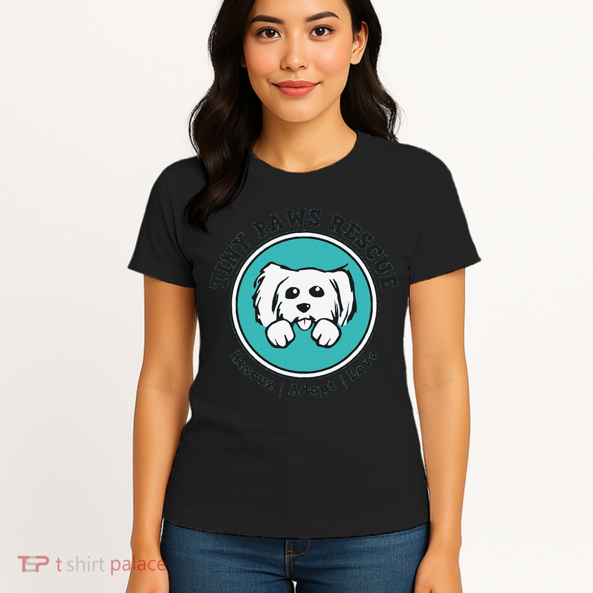 Tiny Paws Dog Logo Women's T-Shirt