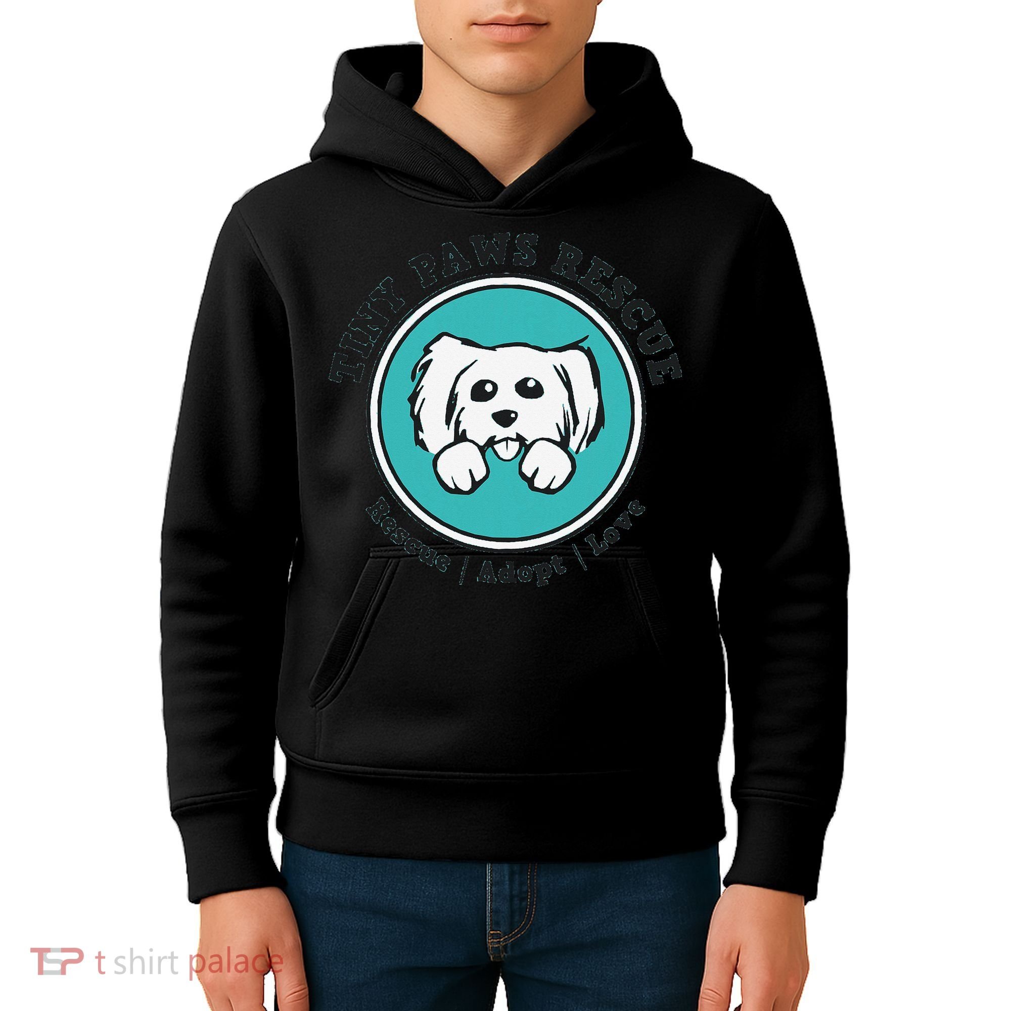 Tiny Paws Dog Logo Kids Hoodie